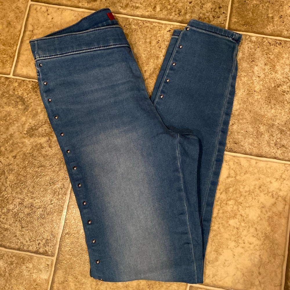 Jennifer Lopez Blue Jeggings with Side Stud Detail